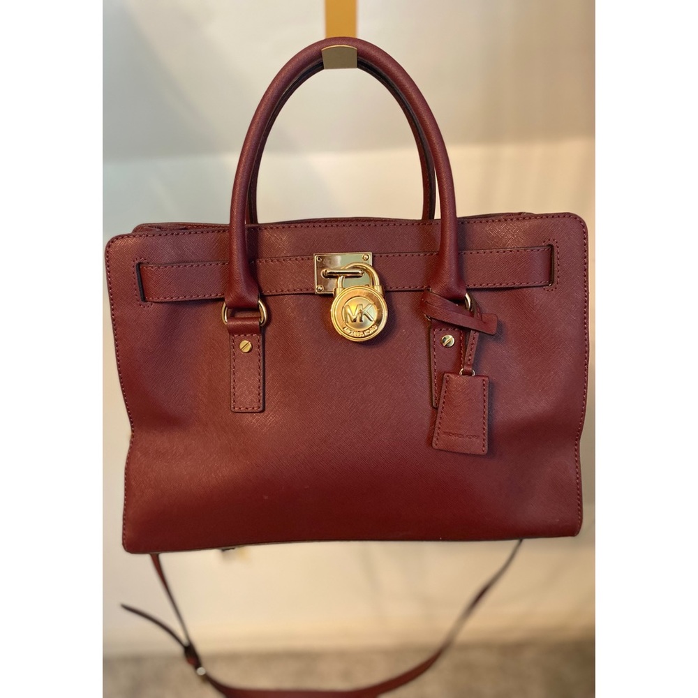 Micheal Kors Hamilton Medium Saffiano Leather Satchel